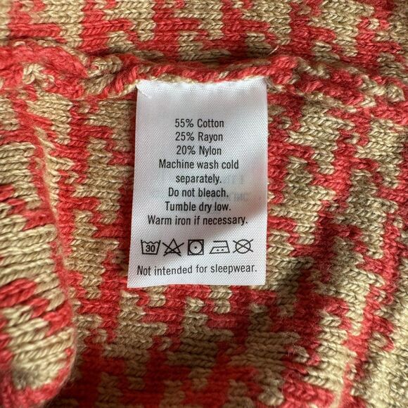 Janie and Jack Girls 4 Knit Cape Pink Coral Houndstooth Bow Preppy Classic - Picture 13 of 14